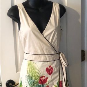 Tropical wrap dress